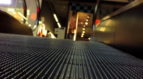 Shopping center escalator Stock Footage 67487428