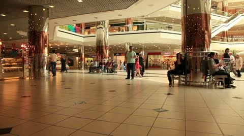 Shopping center time lapse Stock Footage 11113992