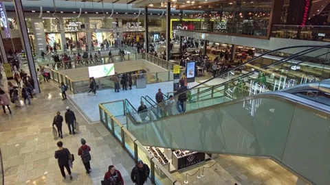 Westfield shopping centre interior, food court, stratford, london