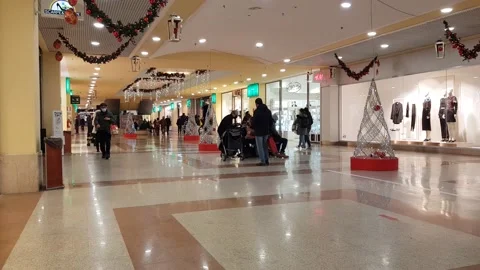 Shopping centre at Christmas time Stock Footage 201259162