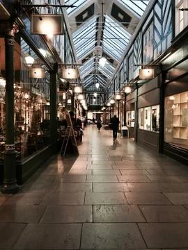 Shopping centre evening Foto stock