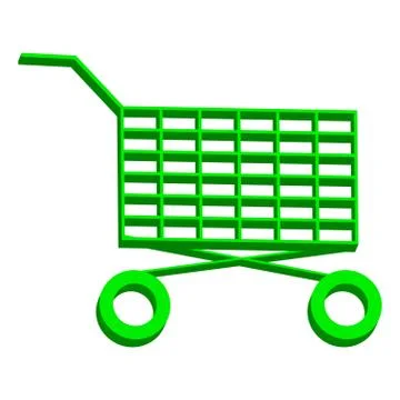 Shopping chart isolated on white background Stock Illustration