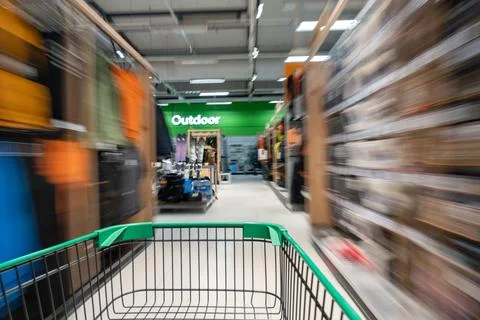 Shopping chart  on move. Stock Photos
