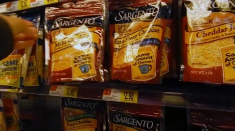 Shopping for cheese Stock Footage 45232218