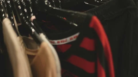 Shopping for clothes in store 2 Video stock 47051921