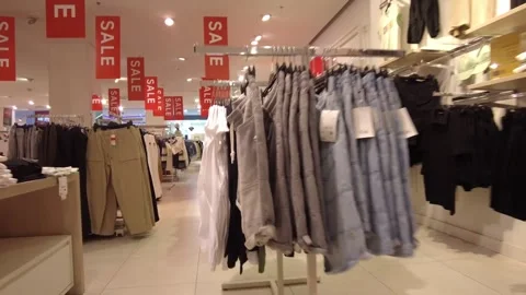 Shopping in the clothes store. Stock Footage 279748696