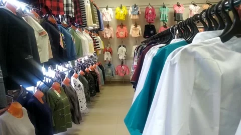 Shopping, clothing store. Video stock 150443203