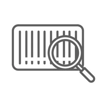 Shopping commerce bar code searching in thin line style Stock-Illustration