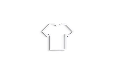 Shopping concept 3D shadow icon design. Outline web icon. Motion graphics. Видео 153802475