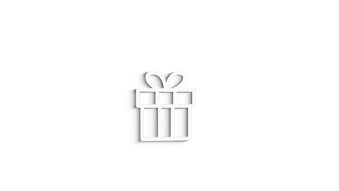 Shopping concept 3D shadow icon design. Outline web icon. Motion graphics. Vídeos de archivo 153805094