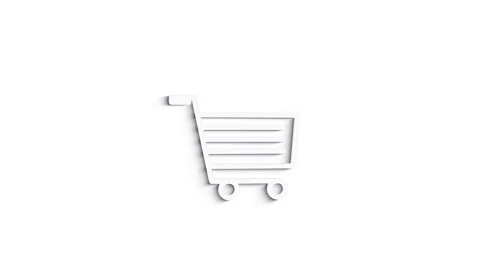 Shopping concept 3D shadow icon design. Outline web icon. Motion graphics. Stockbeeldmateriaal 153808758