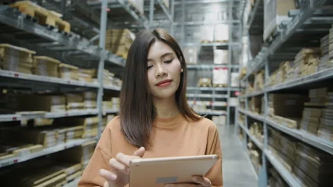 Shopping concept of 4k Resolution. Young women searching for goods in the w.. Stock Footage 232889877