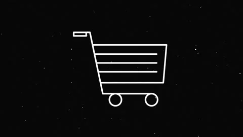 Shopping concept glitch icon design. Outline web icon. Motion graphics. Видео 153834409