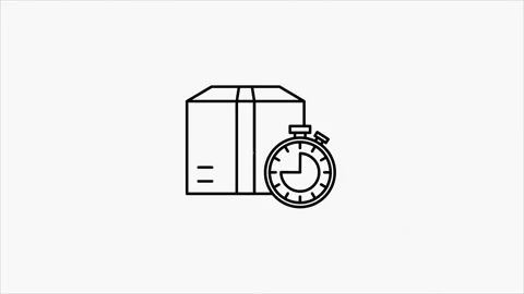 Shopping concept glitch icon design. Outline web icon. Motion graphics. Stockbeeldmateriaal 153840860