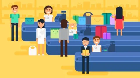 Shopping concept illustration 库存插图