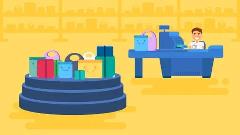 Shopping concept illustration Stock Illustration