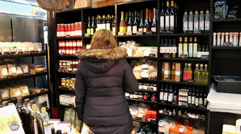 Shopping deli Stock Footage 34447742
