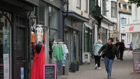 Shopping in Dial Lane Stock Footage 196956160