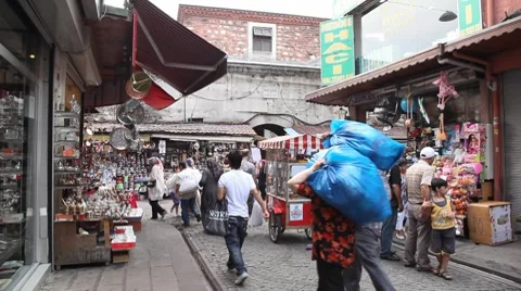 Shopping district at Egypt bazaar Video stock 8764468