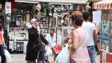Shopping district at Egypt bazaar 스톡 동영상 8764483