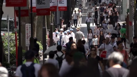 Shopping districts of large cities (daytime, crowds, Japan, Tokyo) Stock Footage 72275446