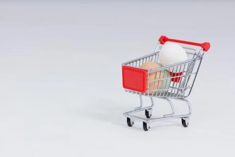 Shopping eggs Stock Photos