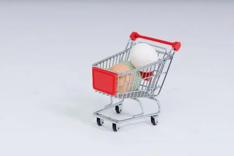 Shopping eggs Stock Photos