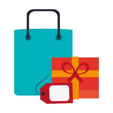 Shopping elements concept Stock Illustration