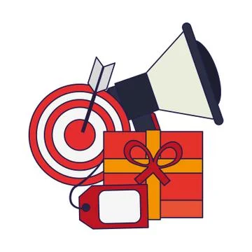 Shopping elements concept Stock Illustration