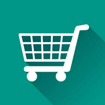 Shopping flat design icon Stock Illustration