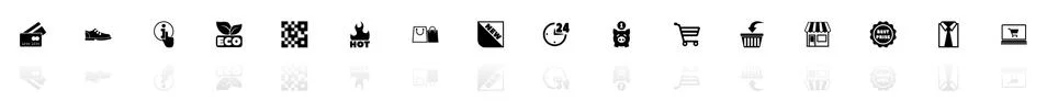 Shopping - Flat Vector Icons Stock Illustration