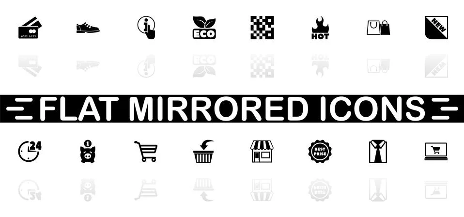 Shopping - Flat Vector Icons Stock Illustration