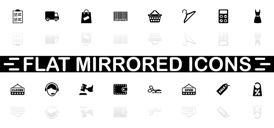 Shopping - Flat Vector Icons Stock Illustration