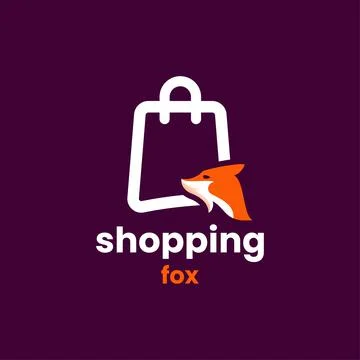 Shopping Fox Logo Stock Illustration
