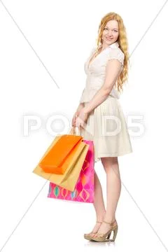 Shopping girl Stock Photos