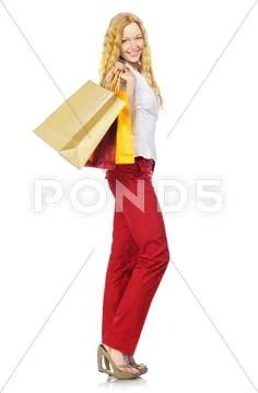 Shopping girl Stock Photos