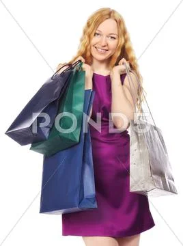 Shopping girl Stock Photos