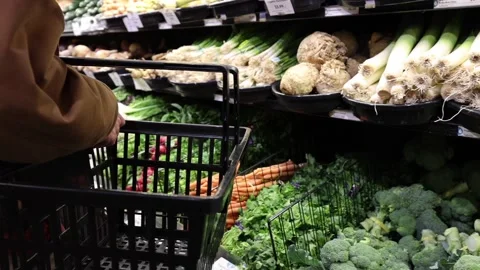 Shopping at Grocery Store Stock Footage 273406443