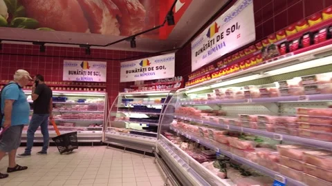 Shopping in the hypermarket. Stock Footage 279752506