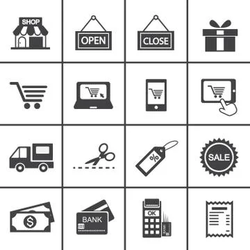 Shopping icon Illustrazione stock