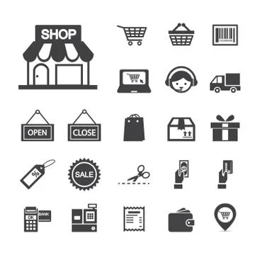 Shopping icon Illustrazione stock