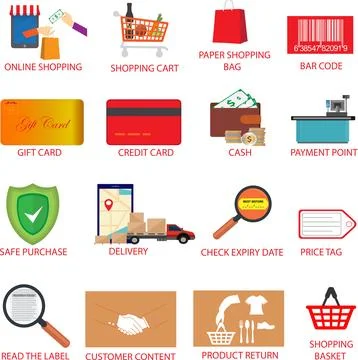 Shopping icon Illustrazione stock