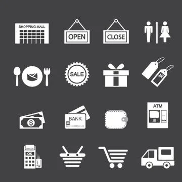 Shopping icon set Stock Illustration
