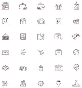 Shopping icon set Stock Illustration