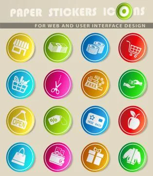 Shopping icon set Stock Illustration