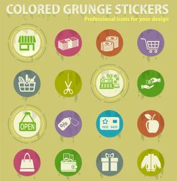 Shopping icon set Stock Illustration
