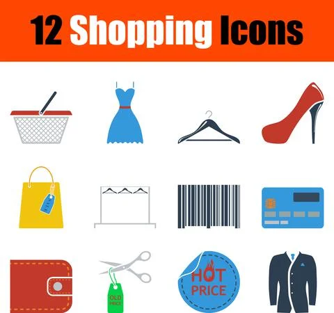Shopping Icon Set Stock Illustration