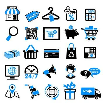 Shopping Icon Set Stock Illustration