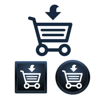 Shopping icon set, isolated vector illustrations Illustrazione stock