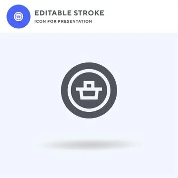 Shopping icon vector, filled flat sign, solid pictogram isolated on white, logo イラスト素材